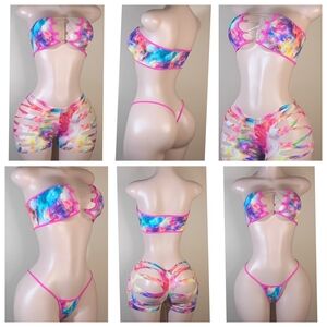 Tie Dye Custom Exotic Bikini Set